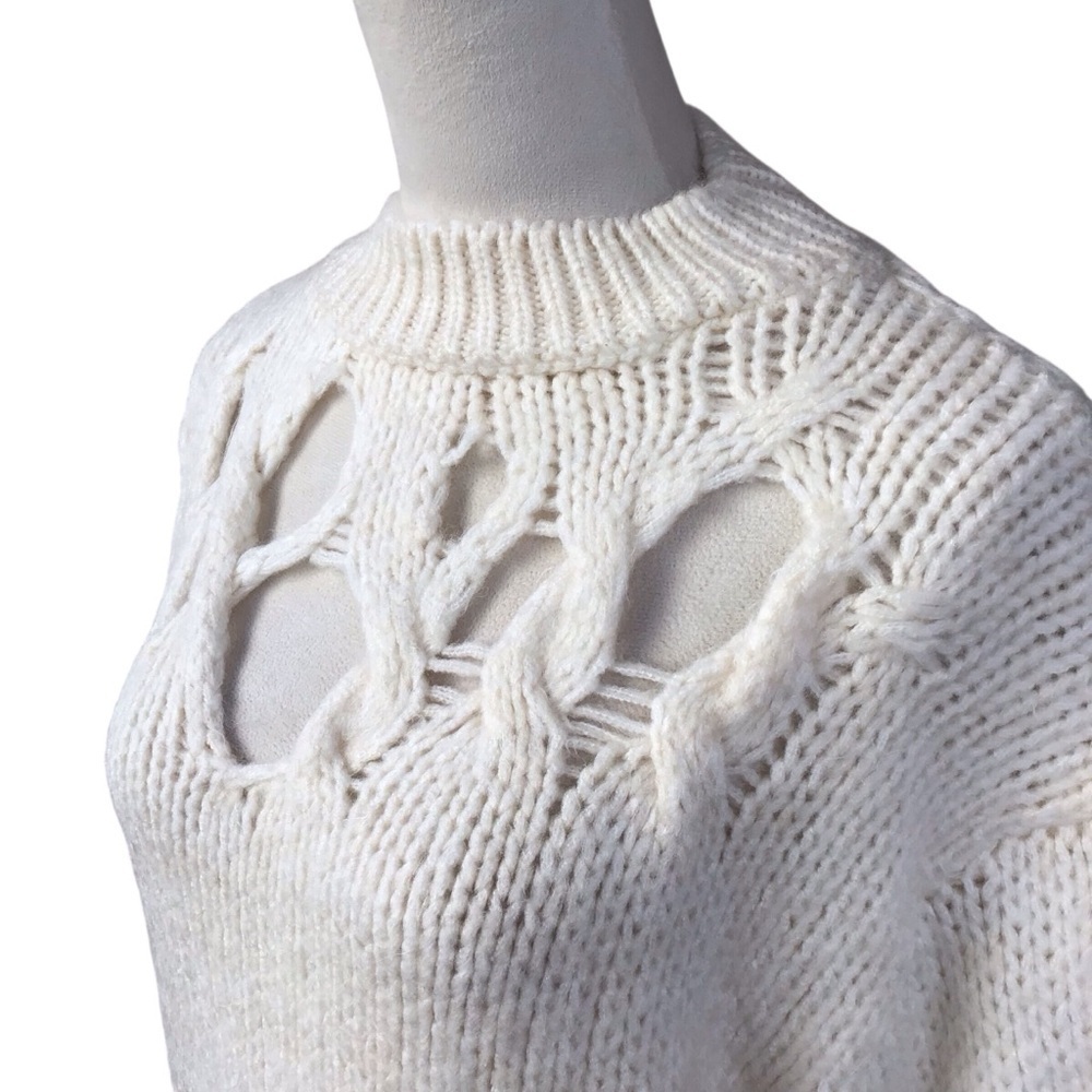 Zara Ripped Knit Sweater - Picture 7 of 10